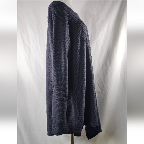 Lisa Bayne Dress XXL Gray Lagenlook Knit Asymmetrical Artful Home Art to Wear - Picture 7 of 9